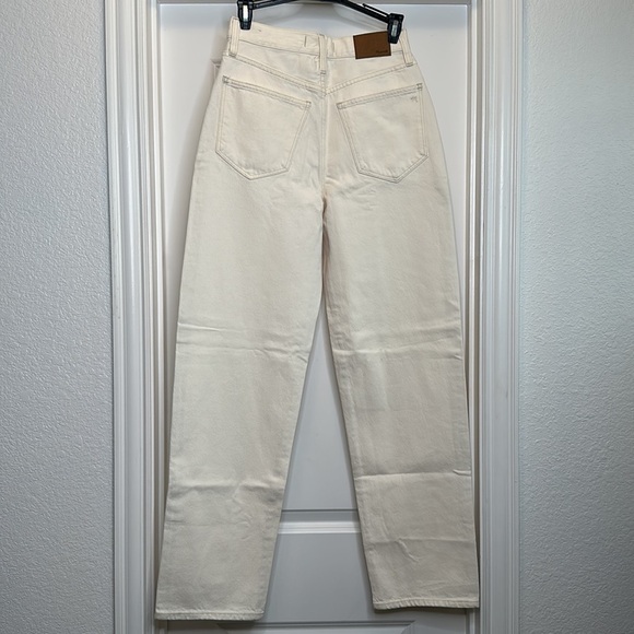 Madewell‎ Baggy Straight Jeans in Vintage Canvas Wash Sz 25 cream color - Picture 6 of 13